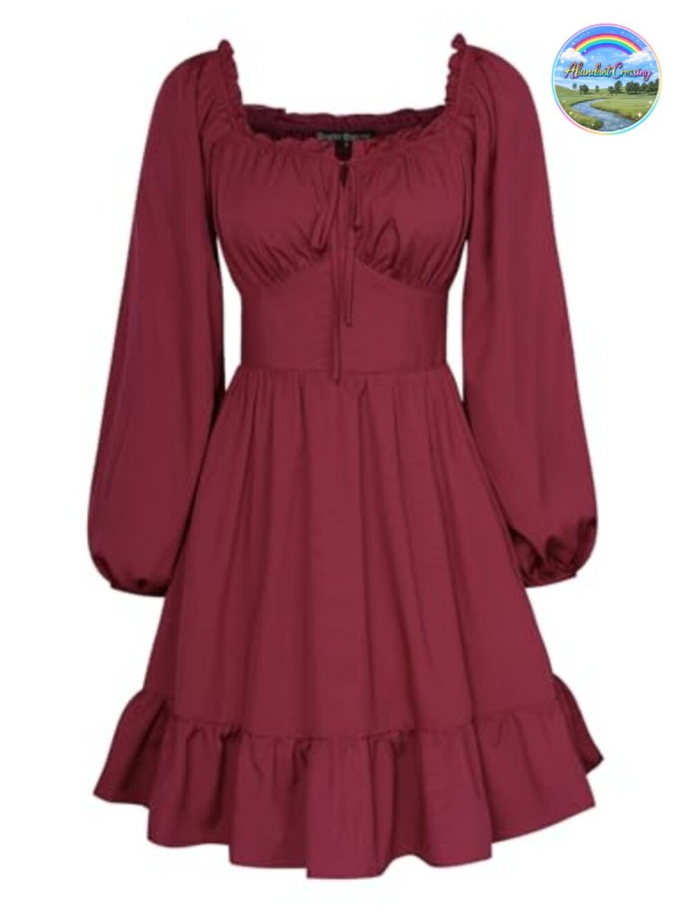 Renaissance Off Shoulder Corset Mini Dress Long Sleeve Cottagecore